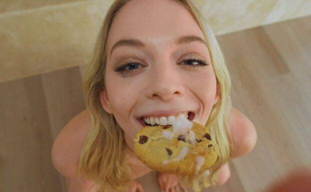 Lily Larimar Eats Cookie With Sperm