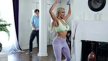 Sneaking On My Hot Latin Step Mom Working Out Milfed