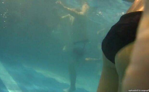 Underwater Hidden Teen Whit Black Bikini